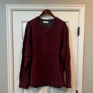 Tommy Bahama Reversible Burgundy Long Sleeve Top